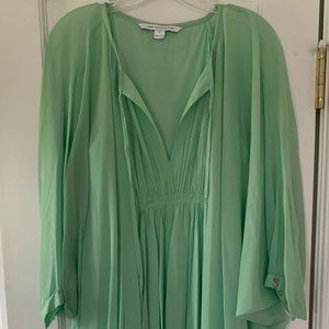 DVF Mint Green Kaftan Dress
